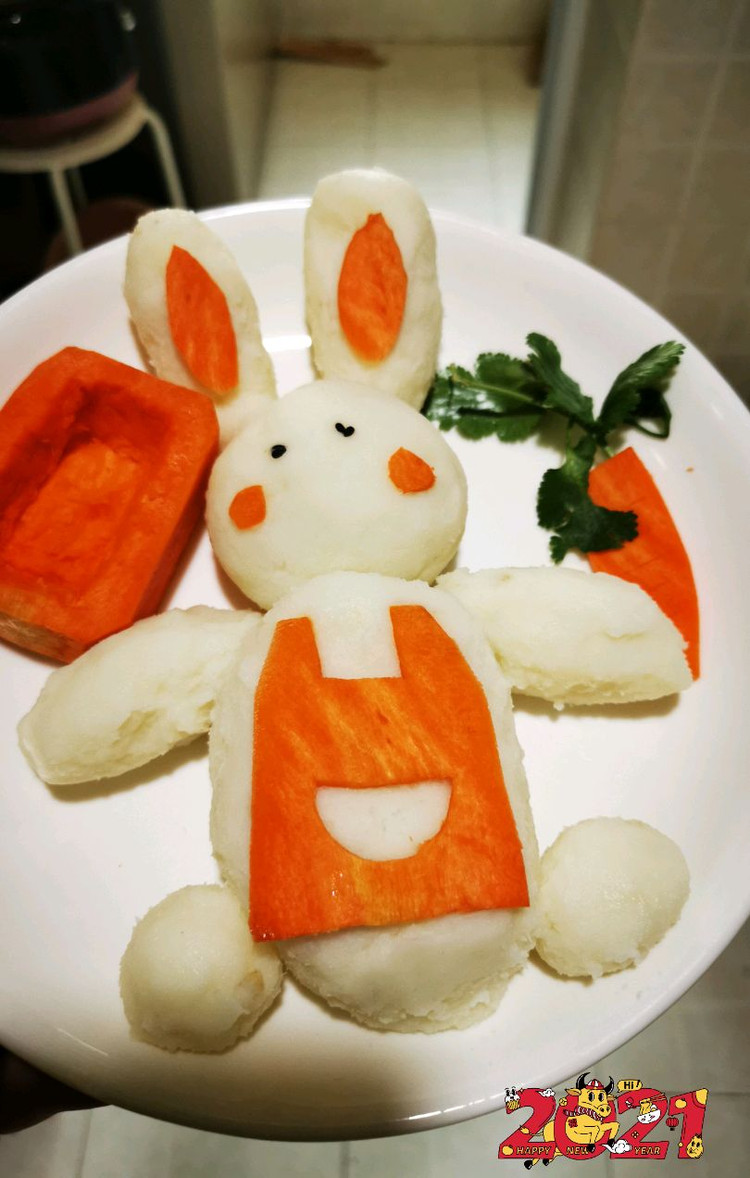 泡泡泥兔子制作方法_泡泡泥手工制作兔子_kk兔儿童手工乐趣的泡泡泥